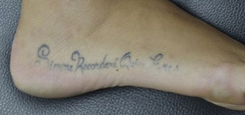 Tattoos on the foot