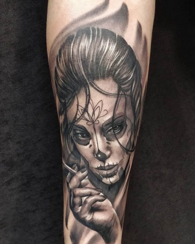 дизайни на татуировки Santa Muerto