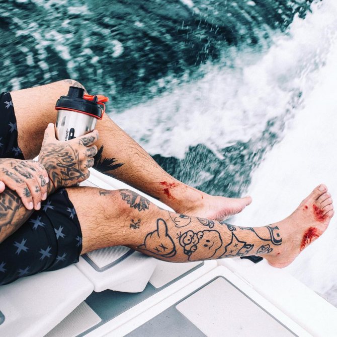 Tetování Timati, tetování Black Star