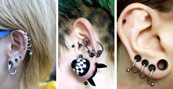 Des tunnels dans les oreilles des filles. Images, vergetures, soins