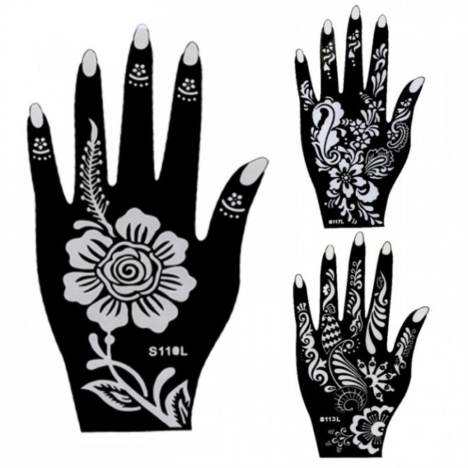 Pochoir à fleurs Mehendi