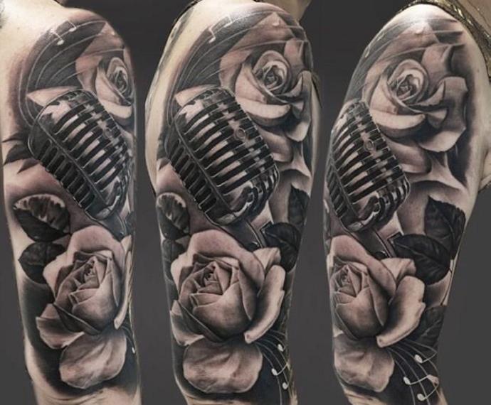 trois angles de tatouage