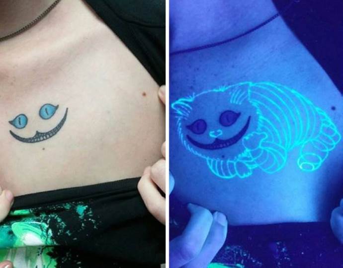 sourire de chat sur un tatouage