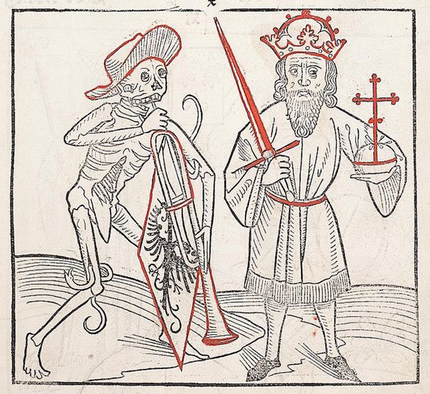 Στις περισσότερες περιπτώσεις ο σκελετός φέρει ένα μουσικό όργανο που αντιπροσωπεύει ένα συγκεκριμένο μοτίβο.