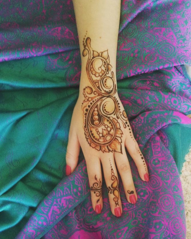 Indian or Turkish cucumber in mehendi