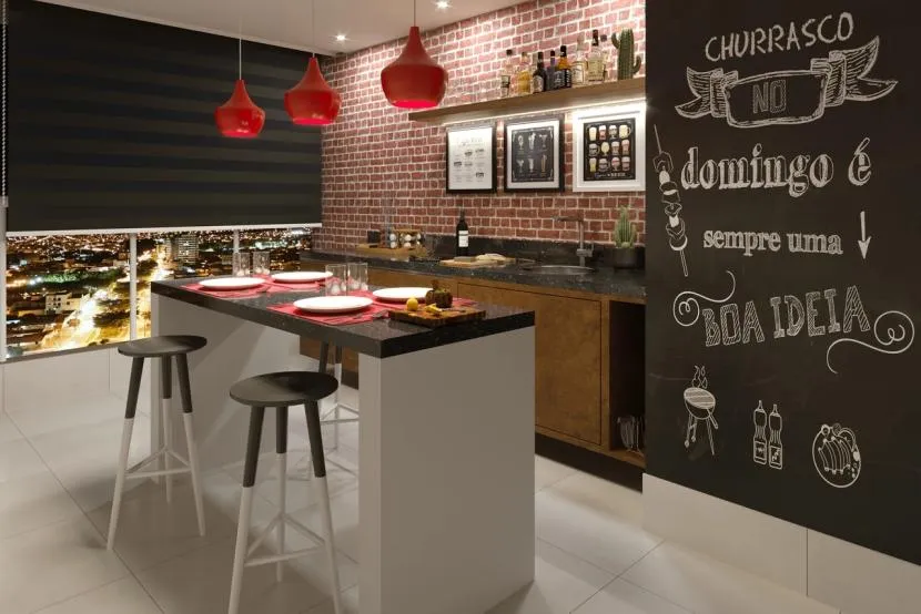 In a kitchen with style.