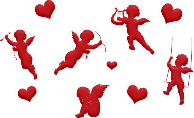 Valentine Cupidon, Rouge, Cœurs, Cupidon, Âme