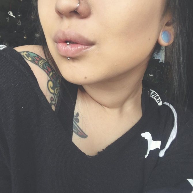 Labret vertical : photo