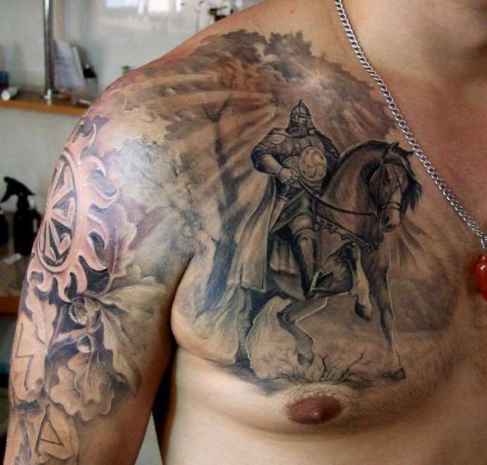 guerrier sur un cheval