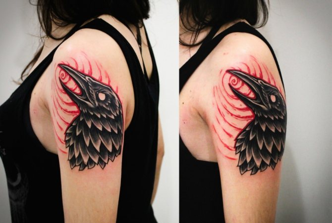 Corbeau sur l'épaule