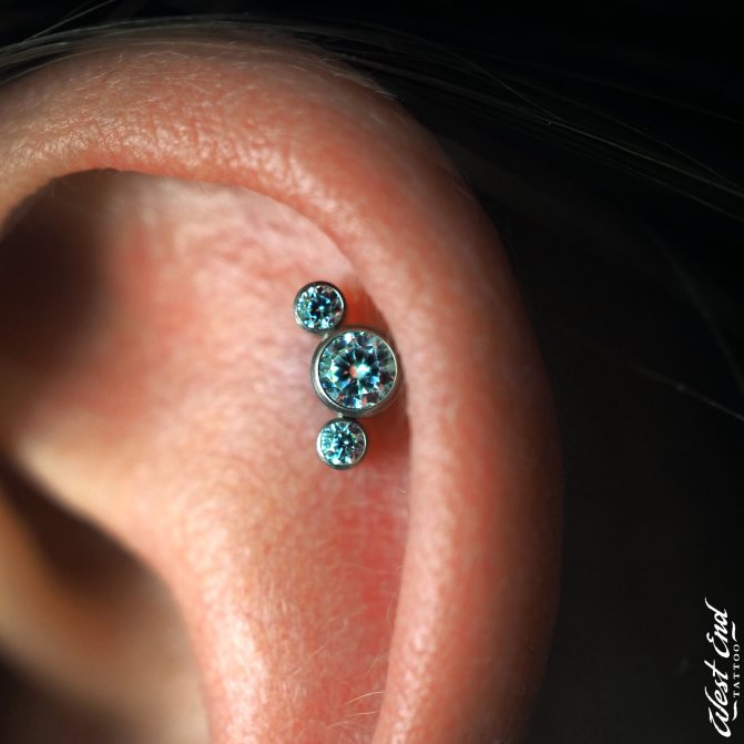 Ear piercing healing recovery