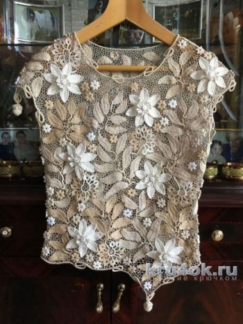 Háčkovaná halenka (irská krajka)