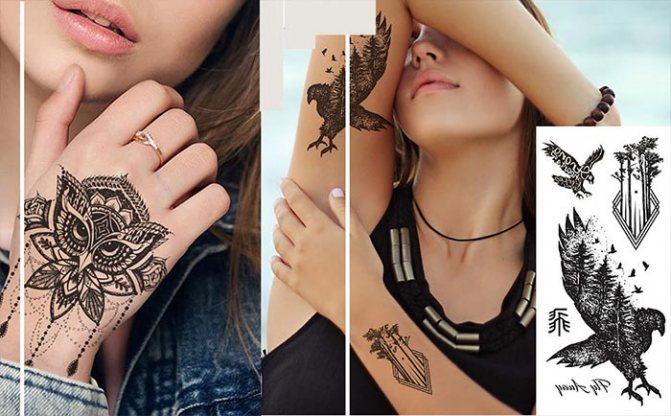 Sélectionnez Tatouage temporaire traduisible