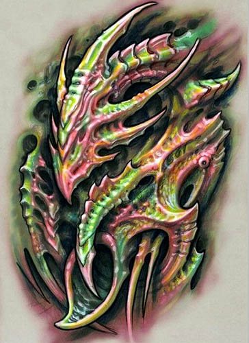 Dragon japonais. Croquis de tatouage simple en couleur, photo, signification