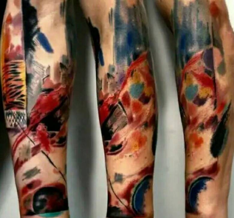 Tatuaje abstracto brillante