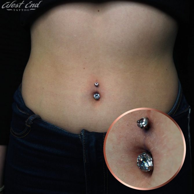 Belly button piercing healing