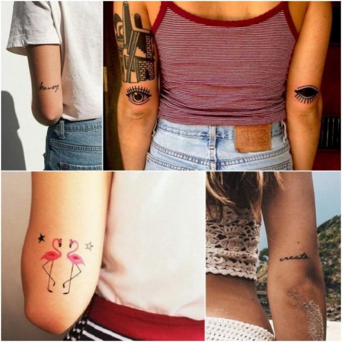 tatouages de femmes sur le poignet - coude de femmes - tatouages sur le coude de filles