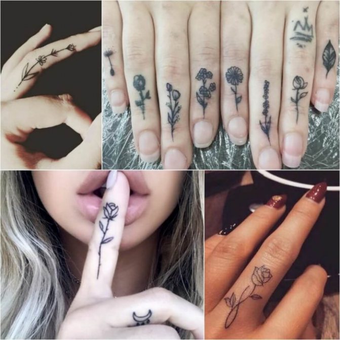 tatouages de femmes sur la main - tatouages de femmes sur le doigt - tatouages sur le doigt pour les filles