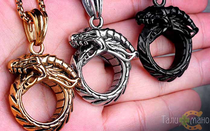 Ένα φίδι που δαγκώνει την ουρά του