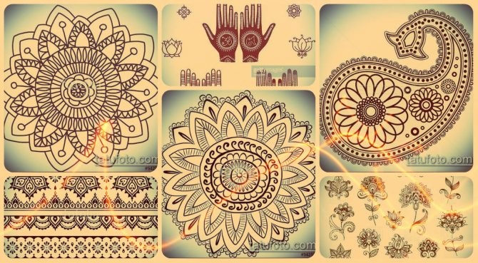 The meaning of mehendi - examples of drawings.