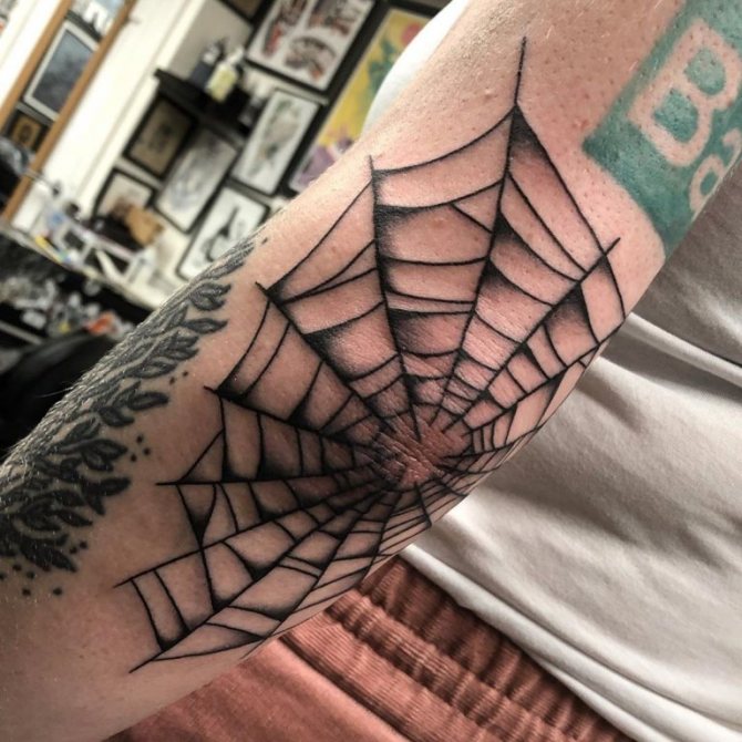 meaning of tattoo spider web on hand