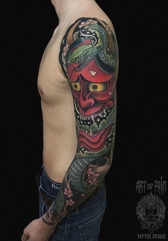 Meaning of the Chinese mask tattoo