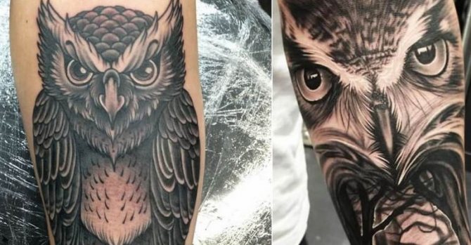 Signification du tatouage de chouette sur le cou d'un homme