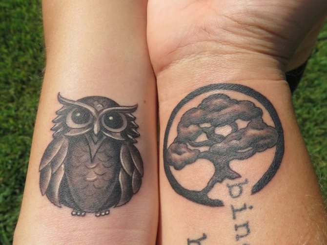 Signification d'un tatouage de chouette sur le cou d'un homme