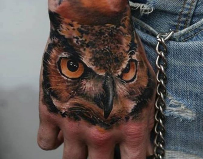 Signification du tatouage de chouette sur le cou d'un homme