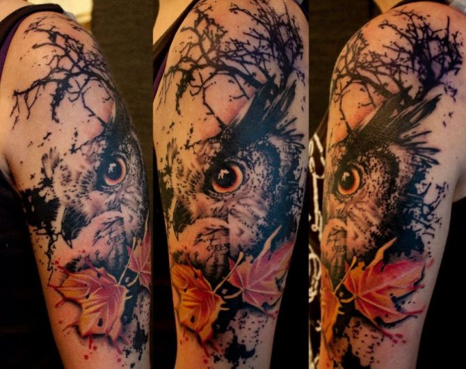 Signification du tatouage de chouette sur le cou d'un homme