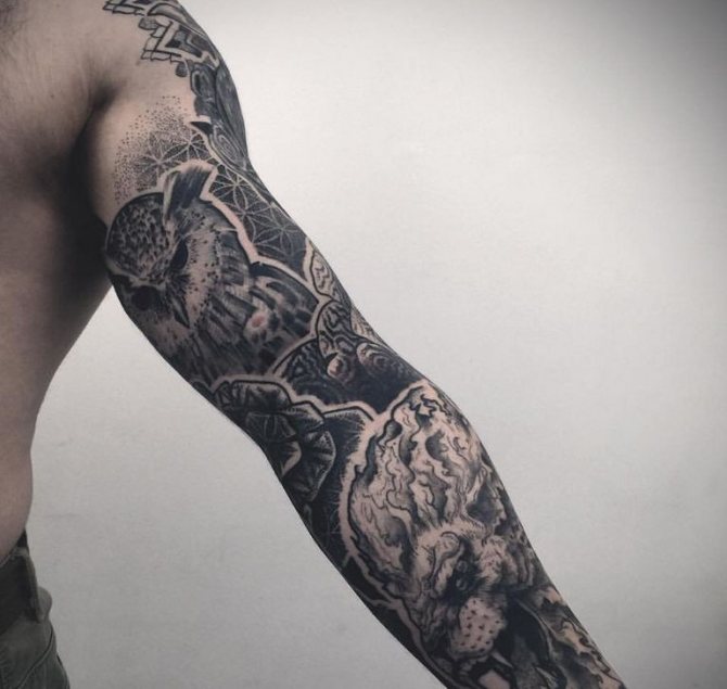 Signification du tatouage de chouette sur le cou d'un homme