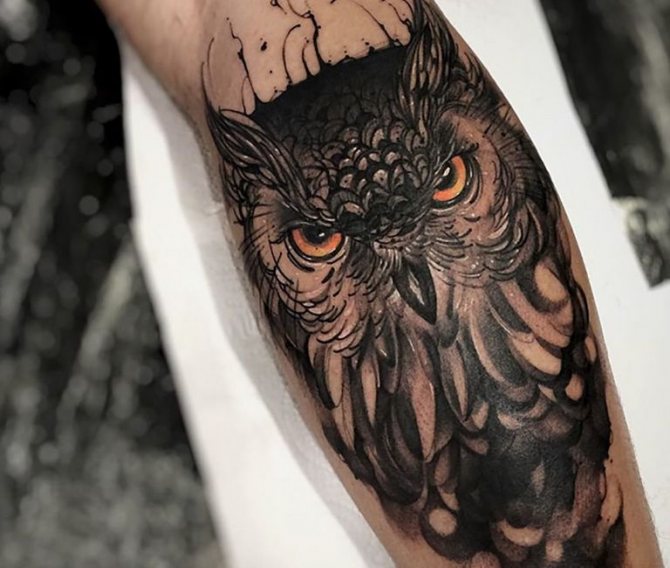 Signification du tatouage de chouette sur le cou d'un homme