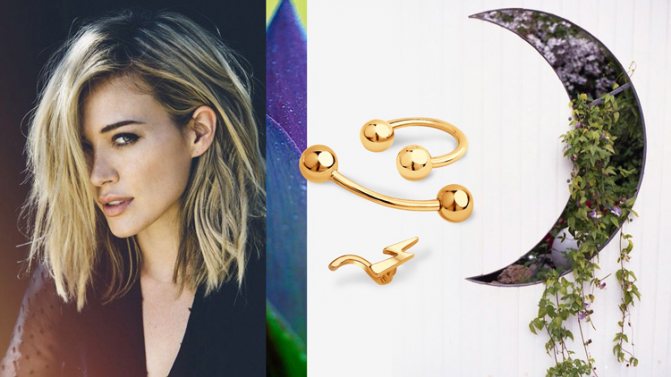 Zlaté šperky pro piercing